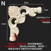 Talla en madera de Dongyang aplique de madera maciza esquina de puerta de gabinete flor celosía estilo europeo pared de fondo pieza de flor de madera adorno diagonal en stock para bodas