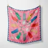 53cm Guantes Nuevos para Mujer, Bufanda Cuadrada Pequeña Decorativa de Sarga de Seda, Moda Versátil, Bufanda para el Cuello, Pañuelo Pequeño
