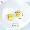 Contas da Sorte Banhadas a Ouro com Furos, Urso Atrai Sorte Contas com Furo Grande Acessórios para Joias DIY Feitas à Mão Venda por Atacado