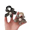 Presilha Elegante Flor de Strass Luxo Leve Pérola Artificial Moda Franja Cabelo Quebrado Lateral Brilho Diamante Grampo de Cabelo Acessórios de Cabelo para Mulheres