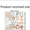 Adesivos de Parede Estrela Arco-Íris Desenho Animado Nórdico Fofo Combinação de Animais de Estimação Decalques de Parede Quarto de Bebê Quarto de Crianças Adesivos Decorativos de Fundo