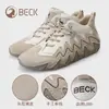 Zapatillas de mujer Gongyang originales hechas de piel de vaca de capa superior, con forro polar añadido para abrigar en otoño e invierno, engrosadas, cálidas, de suela blanda, zapatos casuales de senderismo de cuero genuino