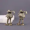 Espantapájaros Creativo Granjero Arando Adornos Adornos para el Hogar Sala de Estar Granjero Cavando Escultura de Cobre Artesanías Adornos Decorativos