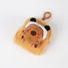 Bolsa de monedas de capibara de felpa de dibujos animados, linda muñeca de celebridad de Internet Ins, mini capibara para niños y estudiantes, billetera pequeña