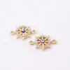 Nueva moda ropa accesorios accesorios ojos azul aceite simple metal diamante accesorios diy