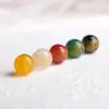 Pulseira com Contas de Vidro em Formato de Coração Amarelo, Verde, Branco, Preto e Vermelho Acessórios Contas Soltas DIY Feito à Mão Contas de Bodhi Buda Contas Espaçadoras