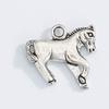 Accesorios de joyería hechos a mano para bricolaje, venta al por mayor, accesorios de aleación, lindo animal, caballo de plata antiguo, accesorios, pulsera, collar, colgante