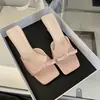 Falda Francesa Suave Sandalias de Tacón Alto con Lazo Zapatillas de Punta Cuadrada Zapatos de Dama Zapatos Rosas de Tacón Alto para Mujer