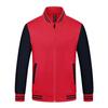 Chaqueta de Béisbol para Hombre para Otoño e Invierno, Cuello Alto, Bloques de Color, Cremallera, Estilo Delgado, Logo Estampado, Corte Holgado, Manga Larga, Marca de Moda, Uniforme de Clase para Niños