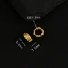 Prata 925 Banhada a Ouro 24K no Corpo Inteiro, Cravejado com Pequenos Anéis Corredores de Coríndon, Acessórios para Joias DIY, Acessórios Espaçadores para Pulseira e Colar