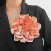 Broche de cetim francês grande de 20 cm, broche de flores feito à mão, acessórios para roupas, corpete