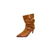 Nueva Colección Otoño/Invierno 2026: Botines de Tobillo para Mujer Puntiagudos, de Tacón de Aguja, Adelgazantes, de Estilo Francés, Modernos, Sexys y Deslumbrantes - Perfectos para Influencers