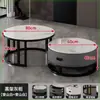 Mesa de centro de mármore nova e moderna para sala de estar em casa, apartamento pequeno, conjunto de mesa de centro redonda de luxo leve nórdico