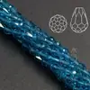 Material de cuentas hecho a mano para manualidades, accesorios de flores, cuentas sueltas, cristal, agujero mediano, cuentas de gota 10x 15 mm 50/tira