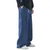 Pantalones Vaqueros para Hombre Primavera y Otoño 2024 Nuevos Holgados Estilo Urbano Rectos de Pierna Ancha Largos hasta el Suelo Casual de Verano Pantalones Largos para Hombre