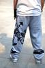 [K1503 Pantalones de Chándal Hip-Hop Europeo y Americano para Hombre Talla Grande Pantalones de Moda Talla Grande Pantalones Sueltos y Grandes