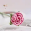 Hilo Tejido a Mano Cabeza Única Ramo de Rosas Burbuja Escena de Flores Simuladas Arreglo Decoración de Flores Artificiales Vestir Lindo Cuatro