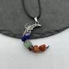 Collar con colgante de estrella de cinco puntas, piedra de cristal Chakela, Charla Moon, accesorios de ropa, venta al por mayor, gran oferta transfronteriza