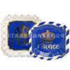 Bandeja de papel descartável, bandeja de jantar Blue Prince Crown, 300g, bandeja de papel para festa de aniversário de menino pequeno