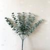 Atacado de fábrica exportação folha de dinheiro de eucalipto flor artificial decoração de casa parede de flores folhas de plantas verdes