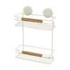 Huazhen Rack de Armazenamento de Ferro-Madeira Pendurado de Múltiplas Camadas para Chão Sem Furos Porta-Papel Toalha Banheiro Rack de Armazenamento para Banheiro