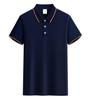 Polo de algodón peinado personalizado para ropa de grupo empresarial, camisa cultural publicitaria, solapa, manga corta, camiseta, impresión de logotipo, bordado