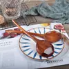 Nuevo estilo cuchara de mango largo caparazón de tortuga madera cuchara de sopa grande cuchara para ramen utensilios de cocina creativos cuchara para mezclar al cocinar cuchara para comer sembrar