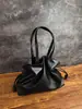 Bolsas: Design Coreano de Nicho, Bolsa Feminina de Couro Genuíno, Bolsa Plissada, Bolsa de Ombro em Couro Bovino, Bolsa Tote de Grande Capacidade com Cordão