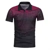Polo informal de verano con estampado 3D para hombre, manga corta y solapa
