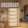 Vitrina para Bolsos con Cerradura e Iluminación Gabinete Acrílico Transparente Tres Lados Adornos Cosméticos Joyería Gabinete de Almacenamiento con Puerta abatible