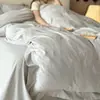 Juego de Ropa de Cama Jacquard de Algodón Puro de Lujo Ligero de Cuatro Piezas Funda de Edredón Ultra Suave de Algodón Puro Sábana Bajera Juego de Tres Piezas Faldón de Cama Suministros