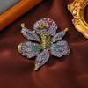 Broche de flor de diamante retrô feminino high-end diamante completo novo revestimento de orquídea acessórios cross-border europeu e americano