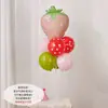 Nuevo Base Fresa Globo de Película de Aluminio Digital Decoración para Fiesta de Primer Cumpleaños de Bebé Arreglo Accesorios para Fotos Venta al por Mayor