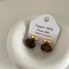 Pendientes Largos Vintage Estilo Francés con Ámbar, Sensación de Lujo Ligero y Alta Gama, Accesorios para Orejas Únicos y de Moda