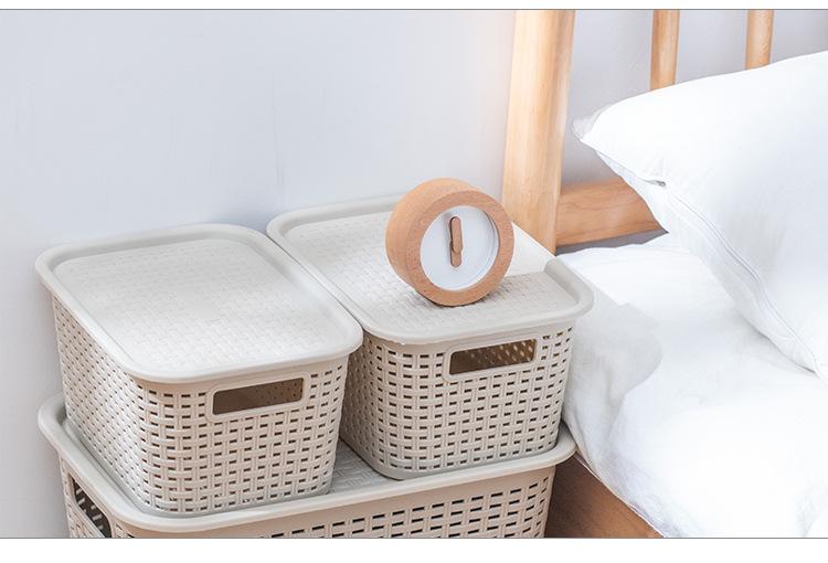 镂空收纳篮 pp塑料桌面整理杂物收纳箱 大容量内衣