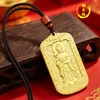 Amuleto de Mazu do Tio Tong: Token de Metal Protetor, Pingente de Guanyin em Relevo, Amuleto da Paz, Estilo Chinês Tradicional, Borla Colorida, Ornamento Auspicioso