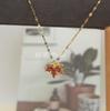 Acero de Titanio Moda Hoja de Arce Collar para Mujer Todo-Combina Alto Nivel Simple Personalidad Cadena para Clavícula de Mujer Regalos Explosiones de Tiktok