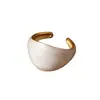 Nuevo Anillo Exagerado de Piedras Preciosas con Gota de Aceite Personalizado de Gama Alta para Mujer, Anillo Abierto Versátil de Estilo Retro, Anillo Electrochapado de Nicho