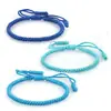 Pulsera de Amistad Simple Azul Europea y Americana Transfronteriza Cuerda Tejida a Mano Pequeña suit Cuerda Joyería Regalo de Vacaciones
