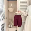Pantalones cargo versátiles estilo coreano para niñas, pantalones zanahoria de otoño con bolsillos grandes, pantalones jogger casuales elegantes para niños pequeños
