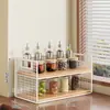 Estante de Especias para Cocina Estante Multifuncional para Almacenamiento de Condimentos en Encimera Organizador de Utensilios de Cocina para Aceite Sal Salsa de Soja Vinagre Estante
