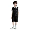 Novo Conjunto de Colete Infantil Estilo Chinês com Estampas de Estilo Nacional, Traje Tang, Hanfu para Meninos, Adequado para Atividades de Aula, Recepções, Recitação e Trajes de Performance