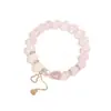 Pulseira de Contas de Cabacinha de Ametista Boliviana Natural Moda Feminina Para o Trabalho Pérola de Água Doce Cristal Rosa Pulseira