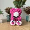 2023 Nuevo Romántico Tanabata Día de San Valentín Oso de Rosas Flor Eterna Regalo Creativo de Cumpleaños Oso de Abrazar DIY