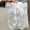 Horquilla para el pelo con lazo de trébol de cuatro hojas, hecha a mano, con encaje transparente, estilo europeo y americano, estilo nuevo para mujer
