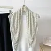 "Estilo de Ouyang Nana" bufanda triangular de encaje con estampado de lunares, pañuelo de lunares tejido para mujer, nuevo para primavera y otoño