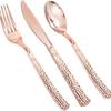 Conjunto Descartável de Plástico PS Padrão Ondulado Escama de Peixe Faca, Garfo e Colher Ouro Rosa Prata Exportação Amazon