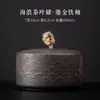 Estante de exhibición antiguo chino modelo de casa de sala de té gabinete de té adornos tetera de té tarro sellado de cerámica tetera de barro cocido juego de té