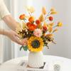 Vaso de alta qualidade, flores artificiais, decoração de flores falsas, decoração de sala de estar, buquê, mesa de centro, mesa de jantar, enfeites florais secos