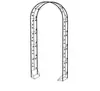 Enrejado arqueado para exteriores, arco de jardín de hierro con aspecto vintage, soporte para flores para patio de villa con puerta, para rosas trepadoras